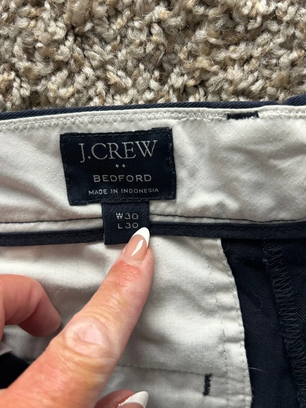 J.Crew Men's Slim Fit Chino Pants Navy Blue Size 30x30